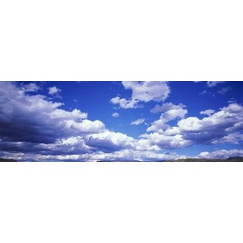 Walls 360 Peel & Stick Cloud Wall Mural: Cumulus Clouds in The Sky (54 in x 18 in)