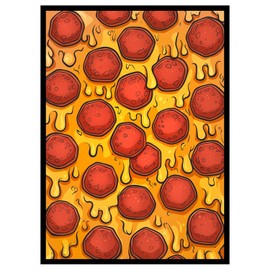 100ct Textured Matte TCG/MTG Card Art Sleeves (Pizza)