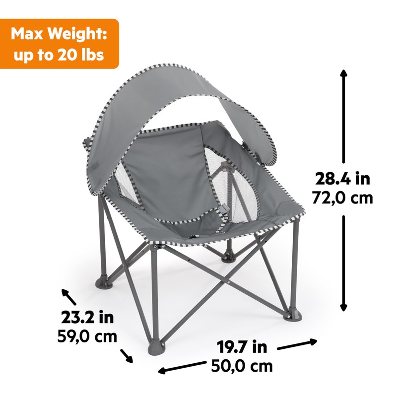 Bright Starts Pop 'N Chill Travel Seat, Indoor/Outdoor Use, Infant