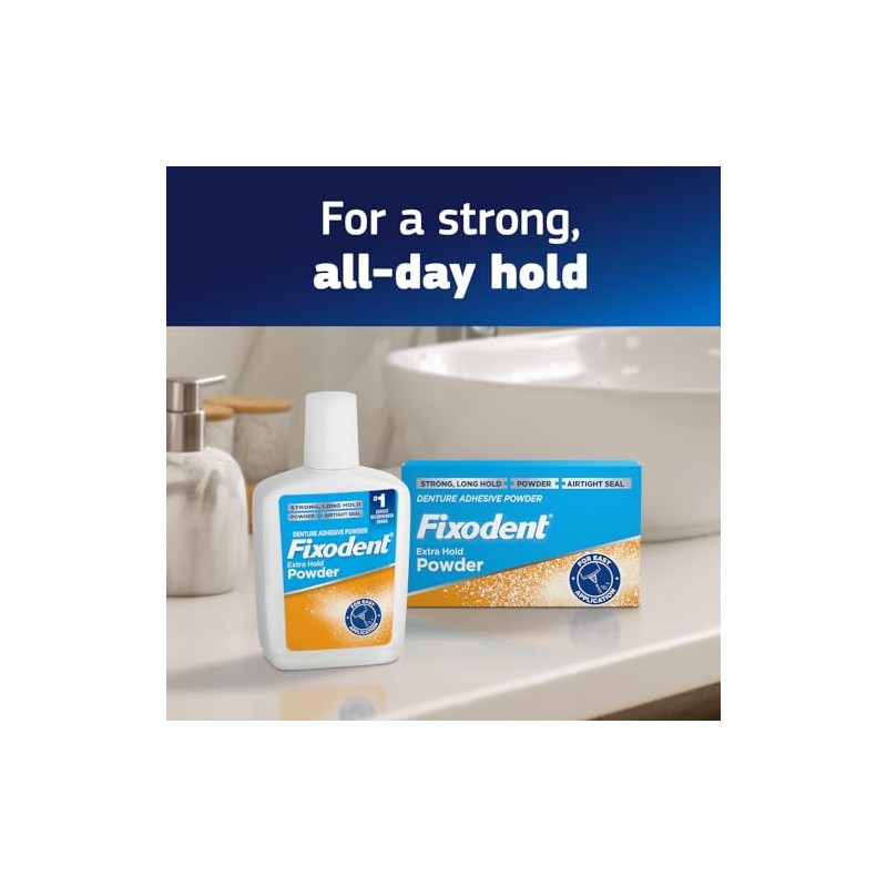 Fixodent Fixodent Extra Hold Denture Adhesive Powder, 2.7 Ounce (Pack
