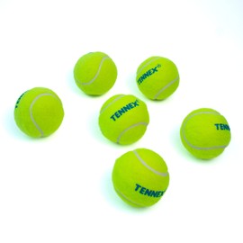 TENNEX Cricket Tennis Ball Yellow Light/Soft | Standard Size | Underrarm Cricket (6)