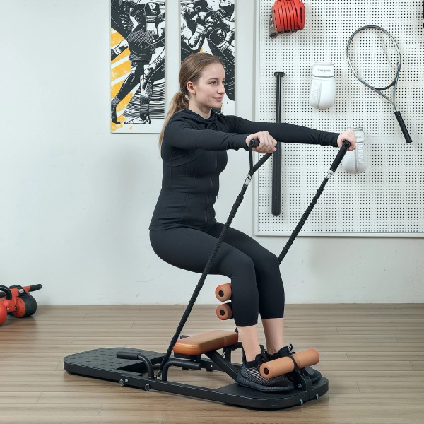 Soozier Sissy Squat Machine Hip Thrust Machine with Push Up