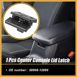 Partuto Center Console Lid Latch for Toyota RAV4 4Runner Camry Corolla Avalon Prius Armrest Lid Latch Cover 58908-12080 58908-32020 Middle Console Latch Door Lock Sub-Assy Replacement
