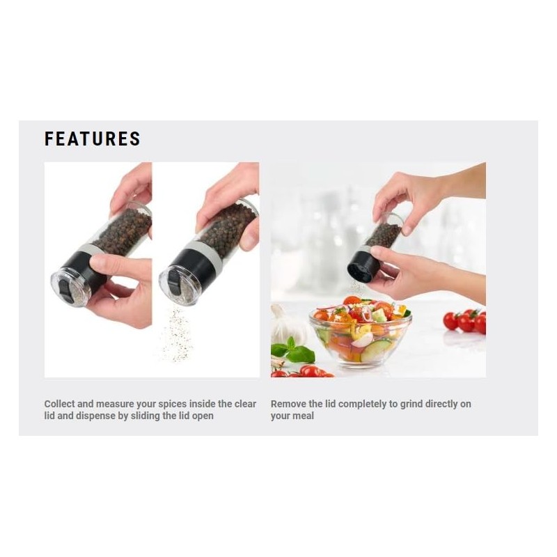 Trudeau ST/2 Mini Grinders - Set of 6, Compact &