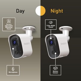 Swann EVO Wireless 2K Security Camera | 2K Quad HD, Wire-Free, Local Recording | SWIFI-SE2KBC