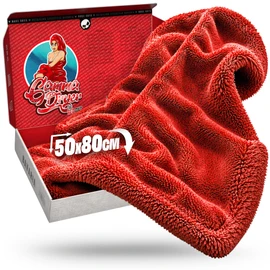 Nuke Guys Gamma Dryer XXL – Ultra Absorbent Drying Cloth 1400 gsm Red 50 x 80 cm – Lint-Free Rounded Soft Fibres Scratch-Free Extra Large – Premium Microfibre Cloth for Cars, Motorcycles, Bicycles