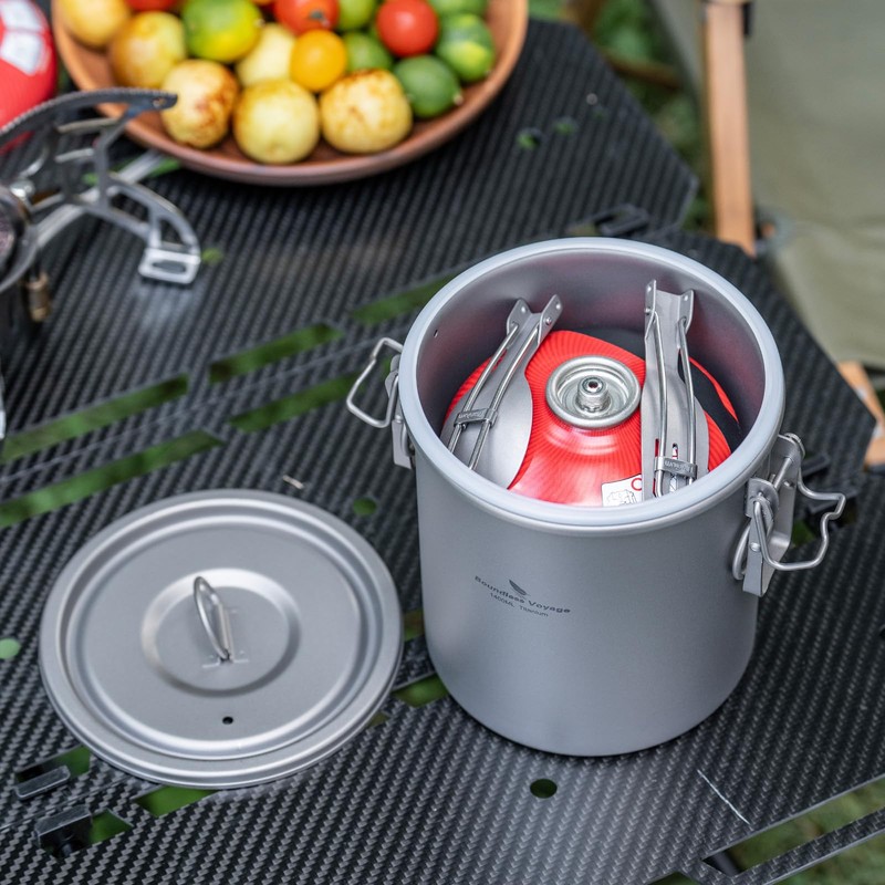 Boundless Voyage Titanium Rice Cooker Camping Cooking Pot Ultralight Camping