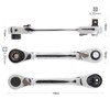 JUSTAUS 1/4 Inch Mini Double Headed Ratchet Wrench 72 Tooth