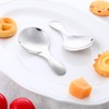 7 PCS Silver Short Handle Spoons Scoops Stainless Spoons Mini
