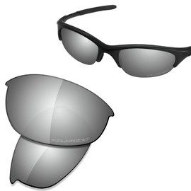 Saucer Premium Replacement Lenses for Oakley Half Jacket Sunglasses, High definition - chrome metal polarised