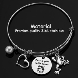 Frog Gifts For Frog Lovers Bracelet Women Birthday Charm Merch Froggy Gift Frog Bracelet