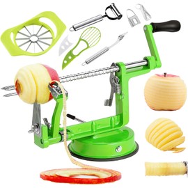 Juego de 7 Peladores con Pelador de Manzana, Cortador de Manzanas, Pelador de Verduras, Cortardor de Aguacate, Descorazonador de Chiles de Acero Inox Manual Herramienta de Cocina Fácil de Usar