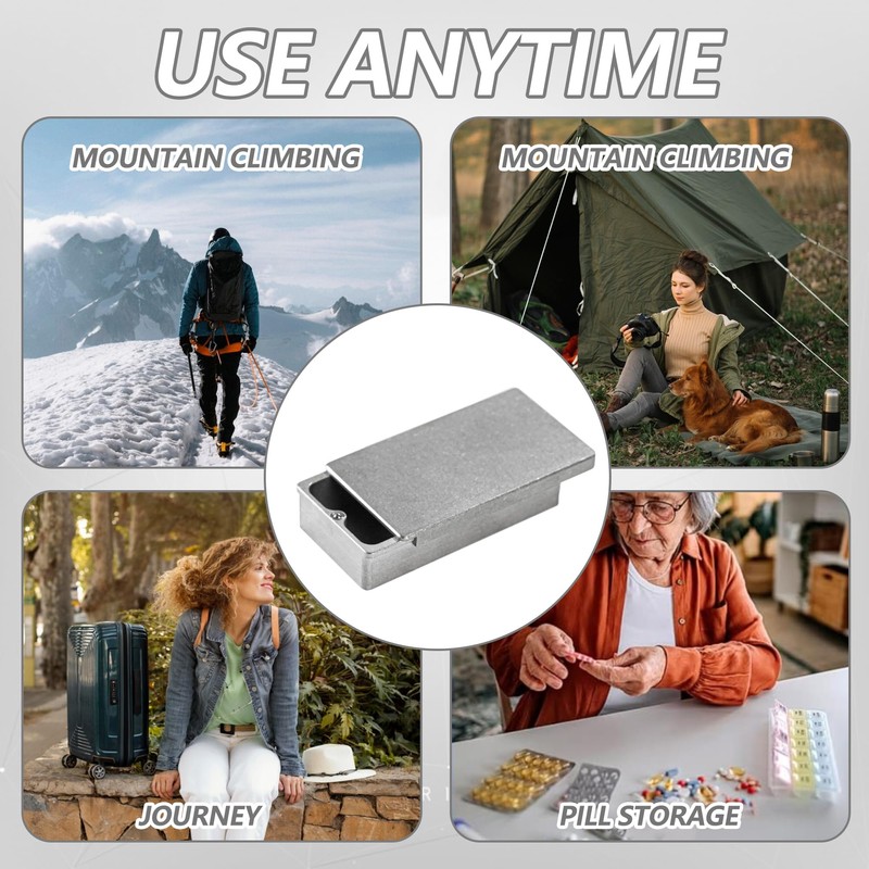 WANERSEN Titanium EDC Container Storage Box Mini Metal Box Outdoor