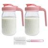 2 PACK Breast Milk Pitcher 32OZ Glass Breastmilk Pitcher with