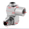 4pcs/Set Aluminum 1/4" Universal 360 Swivel Air Hose Connector Adapter
