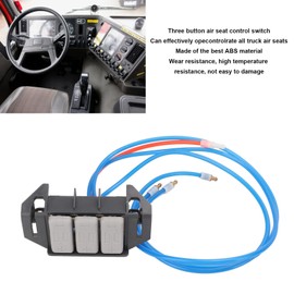 Replacement Truck Air Seat Control Switch for Heavy Duty Trucks - High Sensitivity ABS Material with Heat Function for Easy Installation and Reliable Performance