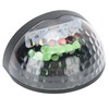 4Pcs Outdoor Waterproof Semicircle 6LED Solar Power Wall Lamp Black
