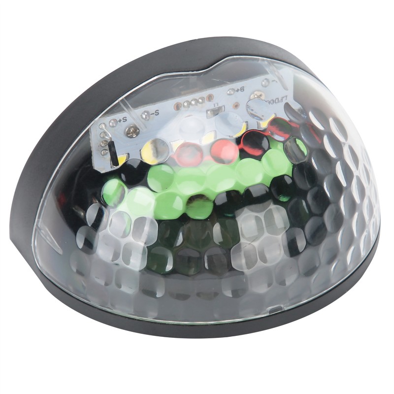 4Pcs Outdoor Waterproof Semicircle 6LED Solar Power Wall Lamp Black