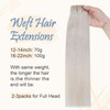 Easyouth Blonde Weft Human Hair Extensions Natural Human Hair Extensions