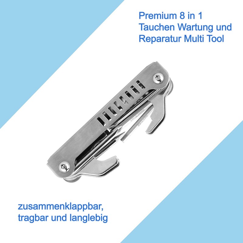 DAUERHAFT Compact 8-in-1 Diving Tool Portable Diving Tool for Repairing