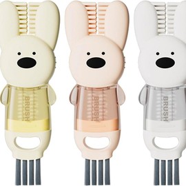 3-in-1 Multifunctional Gap Cleaning Brush | Home & Outdoor Portable Cleaner for Thermoses, Glass Cups & Kitchenware | Efficient Grime Removal:_1 set  (3PCS)-rabbit