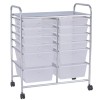 Costway 12-Drawer Utility Storage Rolling Cart w/Removable Drawers and Lockable
