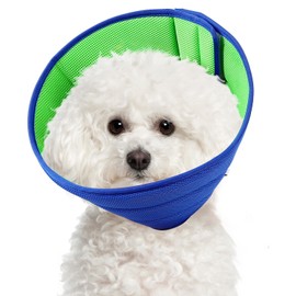 Soft Dog Cone Collar for Dogs After Surgery, Buster Collars for Dogs Prevent Licking, Adjustable Breathable Mesh Recovery Collar for Cat, Pet Protective Head Cone