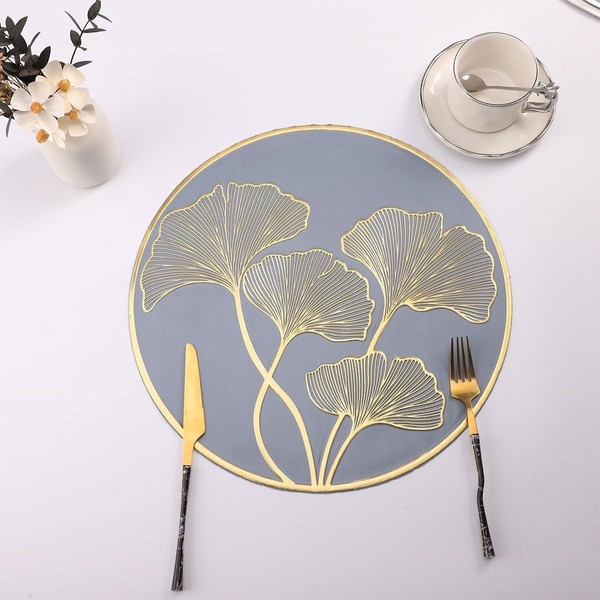 Set of 6 Place Mats PVC Table Mats Heat Resistant