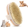 Soft Pet Grooming Brush, Bristle Palm Brush, Short Haired Dog