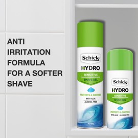 Schick - Hydro for Men | Sensitive Shave Gel | 70g | Aloe | Anti-irritation Formula with Healthy Skin Nutrients | Dermatologist Tested