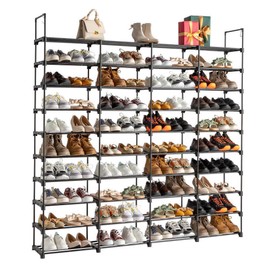 efunmodern 10 Tiers Stackable Shoe Rack Storage Organizer Shoe Shelf Shoe Cabinet Shoe Rack