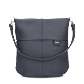 Zwei Damen Handtasche Mademoiselle.M M90 Umhängetasche 6 Liter klassische Crossbody Bag, weiches Kunstleder, Schulter-Tasche inklusive zweitem kurzen Gurt (nubuk-ink)