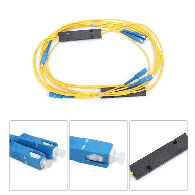 Vikye Divisor de fibra óptica, 2 piezas, 1x2, Baja pérdida