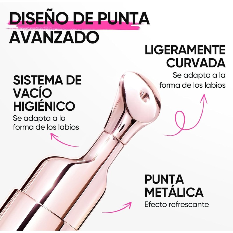 SKINTIFIC Serum Labial Hidratante (04 Rosa baya) - Con péptidos,