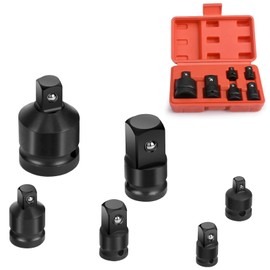 Profiwoab Impact Socket Adapter Set, 6 Pcs Professional Impact Socket Adapter, 1/2 to 3/8 Socket Adapter for Socket Wrench, Breaker Bars Ratchets Well Packed in a Plastic Case 1/4 "3/8" 1/2 "3/4"