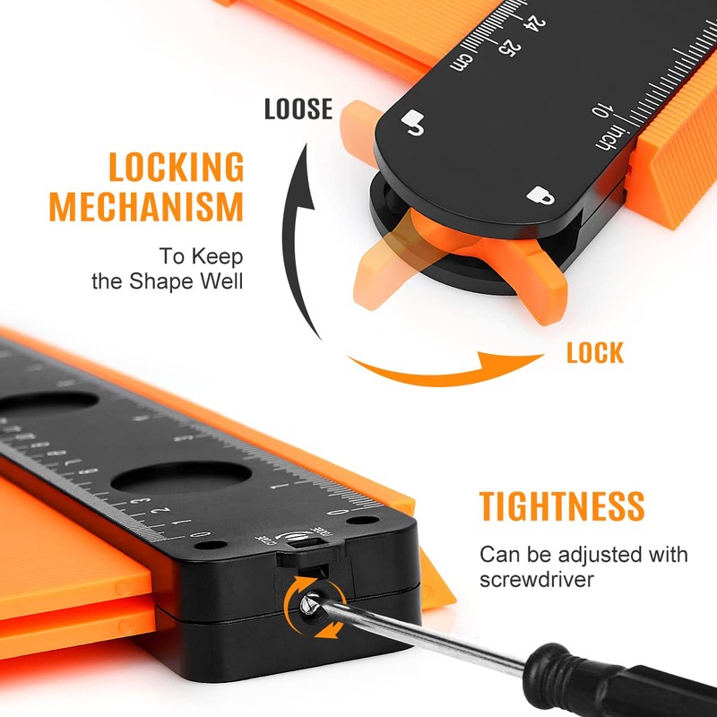 dodowin Contour Gauge with Lock, Fathers Day Gifts for Men