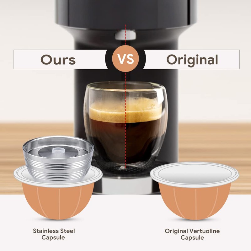 BENFUCHEN Refillable Vertuo Capsules Reusable Coffee Pods Only For VertuoLine