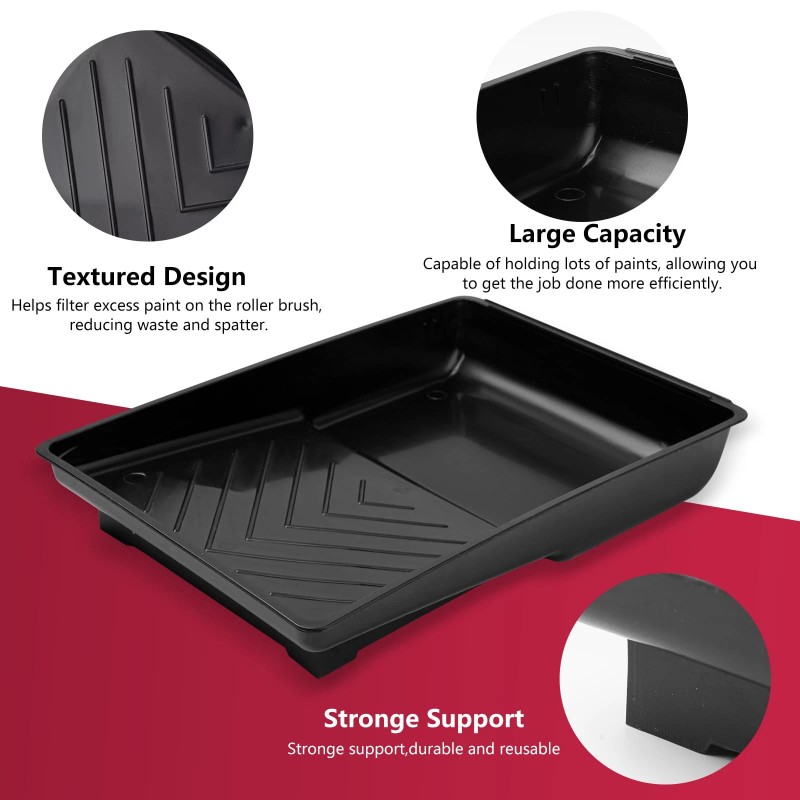 Mister Rui Paint Tray, 12 Pack, 6 Inch Paint Tray