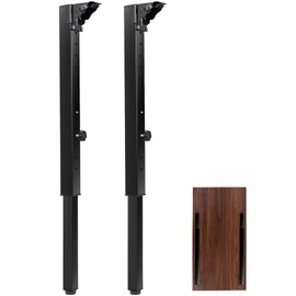 DorBuphan Folding Square Table Legs 2 PCS, Adjustable Height 25”- 34” DIY Desk Legs, Foldable Furniture Legs for Outdoor Camper, RV, Coffee Dinner Table, Tabletops, Kitchen