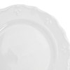 Elama Henryi 6 Piece Embossed Rim Detail Porcelain White Dinner