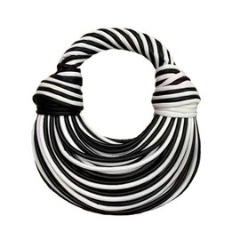 Hand-Woven Bread Women's Clutch Top Handle Satchel Creative Knotted Noodles Purses Underarm Bag Handbag(No Straps)