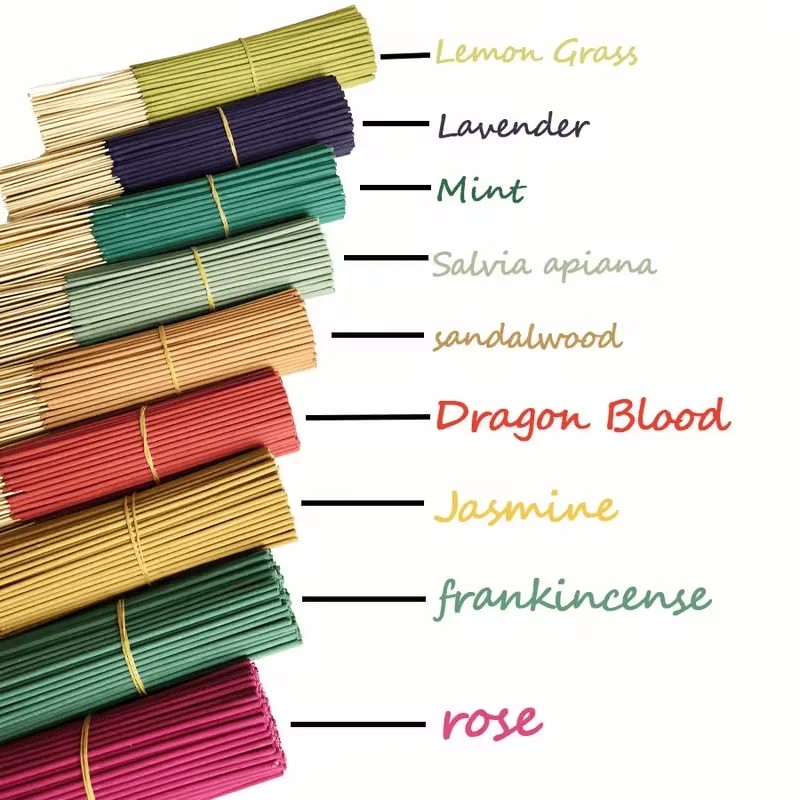 24/73/170 Bamboo Incense Sticks with Various Flavors for Home Use