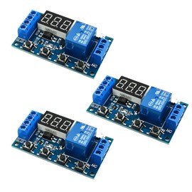 DONGFANGB Automatic Relay Timer Relay Module, DC 6V-30V, LED Display, Digital Delay Timer, Automatic Control Switch, Industrial Equipment, DIY, Easy Setup (Set of 3)