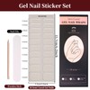 Semi Cured Nail Strips, 20 PCS Nail Stickers Full Wraps