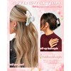 Mesovor 2 Pack Tulip Flower Acrylic Hair Claws, Nonslip 4.1"