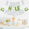 SJcysrilla Same Hole Forever Banner, Golf Bachelor Party Decorations, Silver