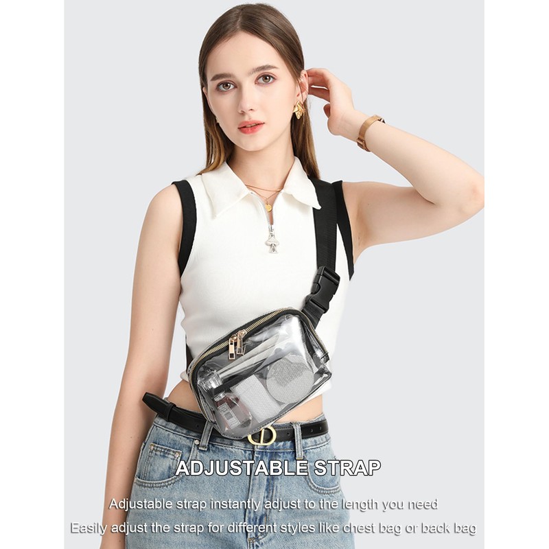 Hiflyer Clear Fanny Pack Stadium Approved, Crossbody Belt Bag for
