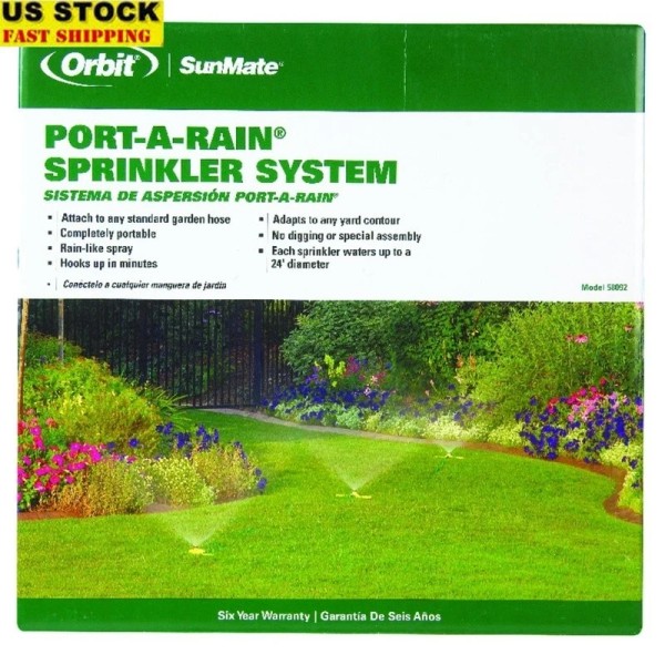 Unbranded Portable Non-tipping Base Sprinkler Flexible Lawn Watering System 2827