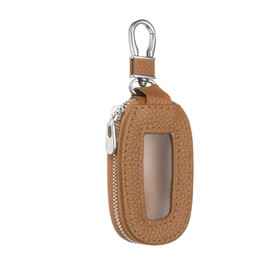 HARFINGTON Universal Premium Car Key Fob Case Genuine Leather Key Fob Protector Cover Smart Key Fob Holder for Remote Key Fob, Brown