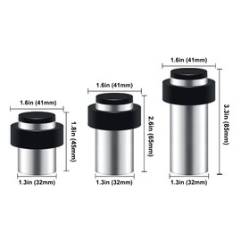 Door Stopper Stainless Steel Cylindrical Floor Wall Door Stop 3.1" Pack of 4
